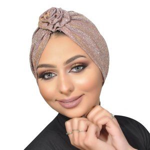 Turban Braided glitter fabric turban , sparkling turban , party Turban women tur